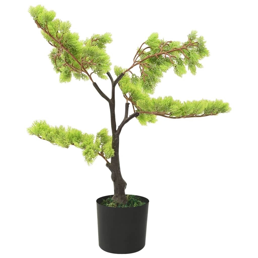 Bonsai di Cipresso Artificiale con Vaso 60 cm Verde Immagine del prodotto 