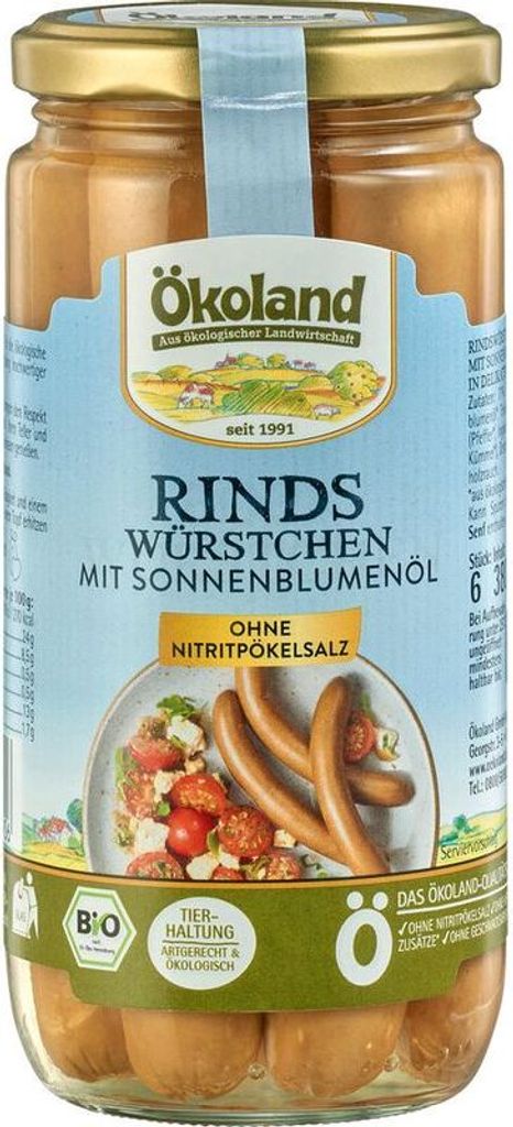ökoland Rindswürstchen 180g Produktbild 