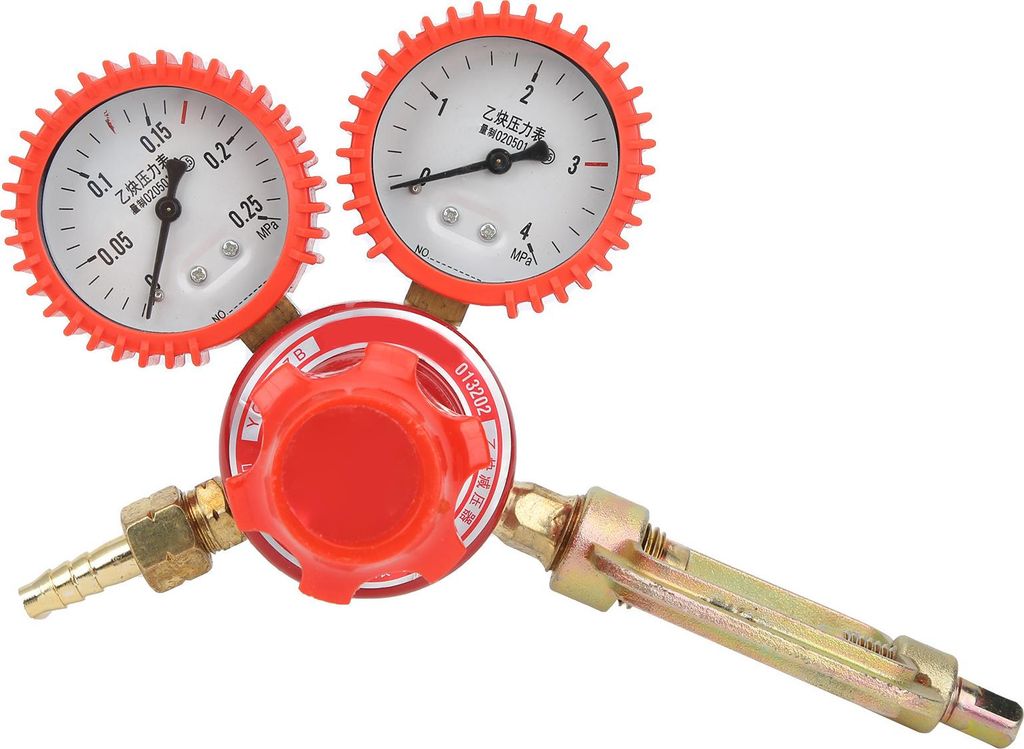 Druckminderungsventil aus rotem legiertem Stahl, Acetylen-Reduzierstück, Werkzeuge YQE?03A G5/8 Zoll 12 m/h