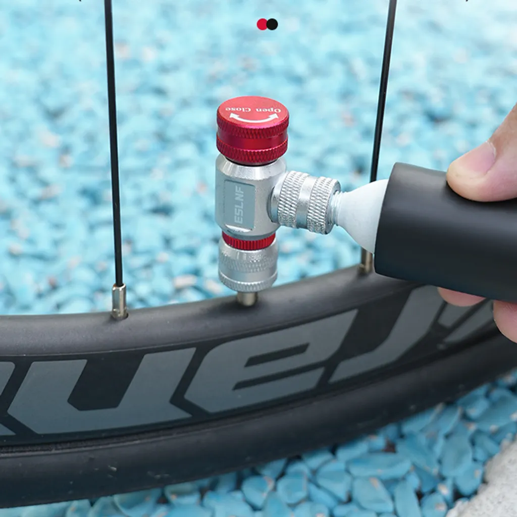 INF Gonfiatore CO2 Alta Pressione - Lega Rosso/Argento + 2 Cartucce - 3