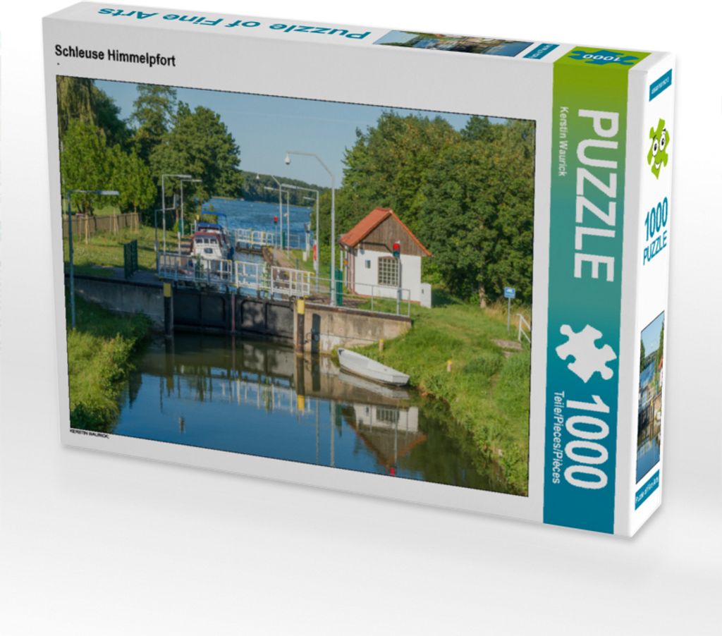 CALVENDO Puzzle Schleuse Himmelpfort | 1000 Teile Lege-Größe 64x48cm Foto-Puzzle für glückliche Stunden