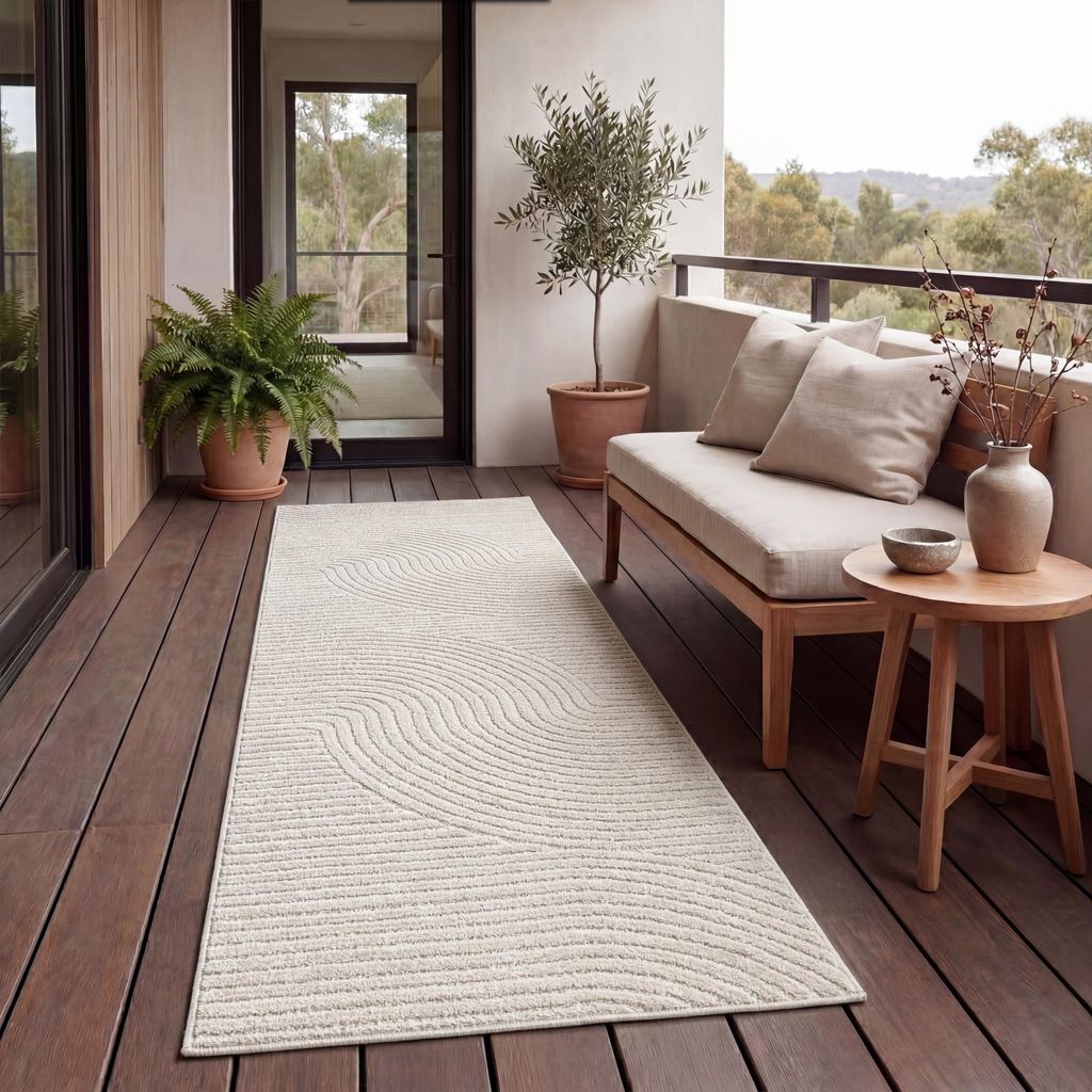 Outdoor Teppich Wetterfest Balkon Wohnzimmer Produktbild 