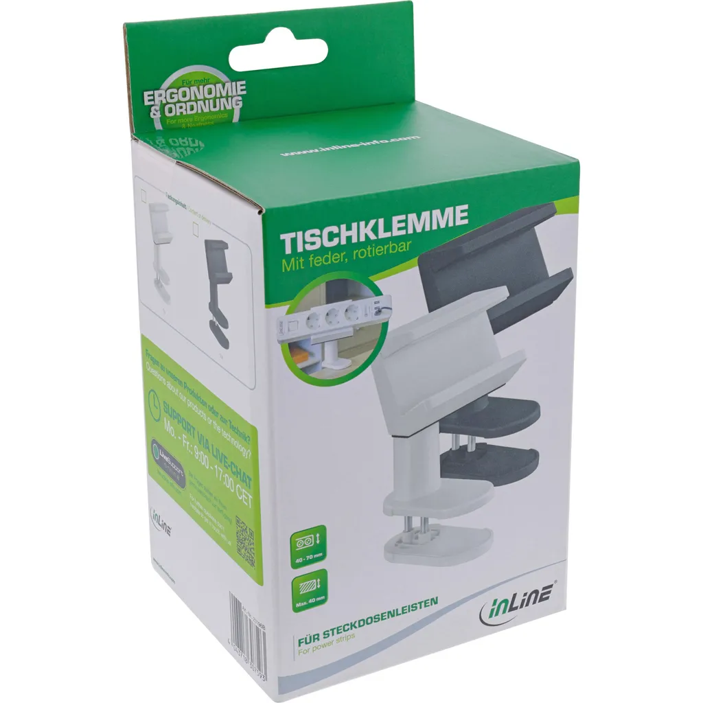 Fixation Multiprise de Bureau InLine Pivotante pour Gestion de Câbles - 6