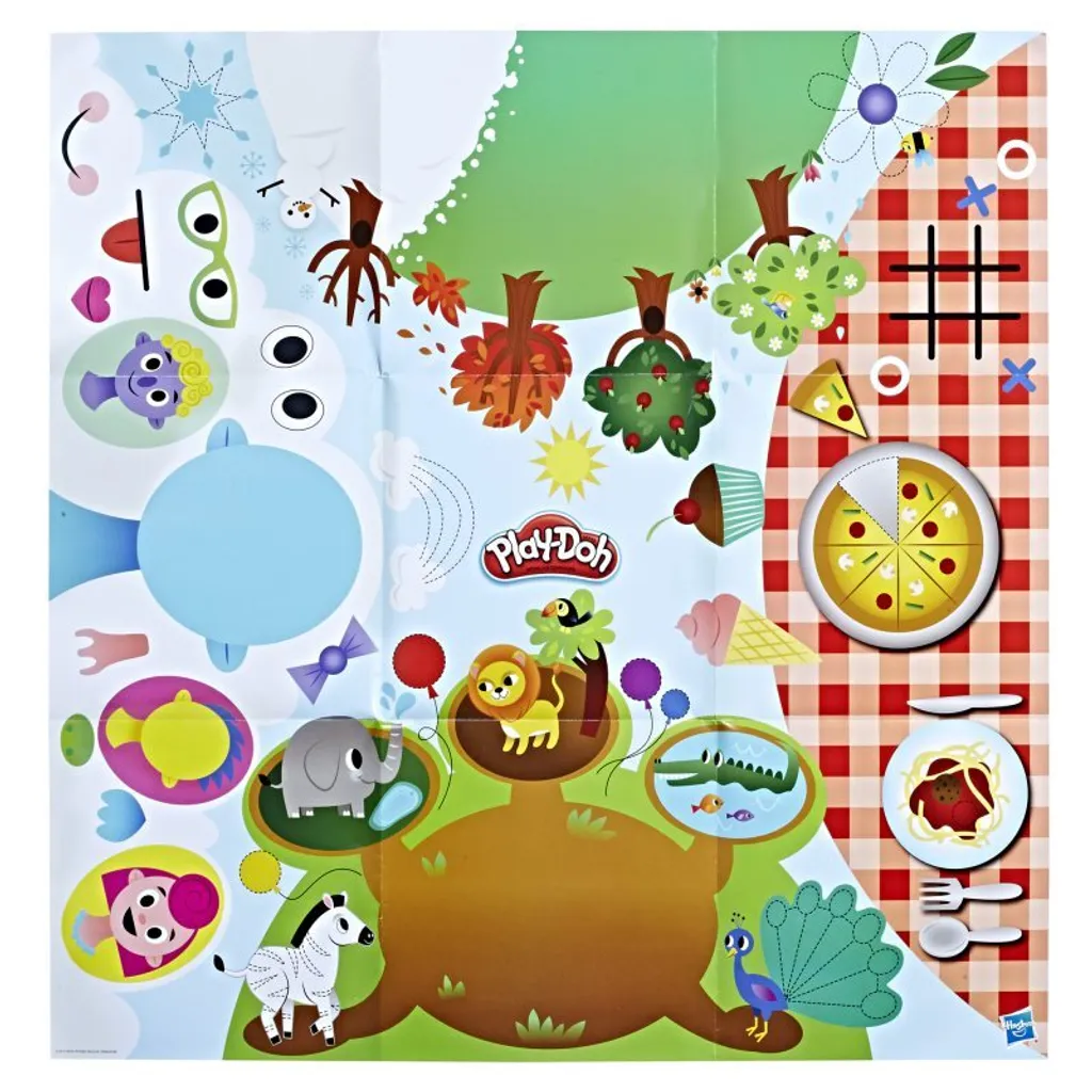 Play-Doh Mega Party Mat E2542 : 10 Pots de Couleurs et Tapis Géant - 2