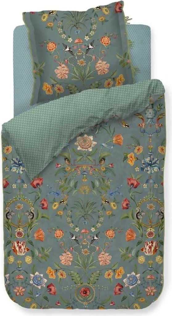 Pip Studio Perkal-Bettwäsche-Garnitur Botanico Verde Farbe Produktbild 