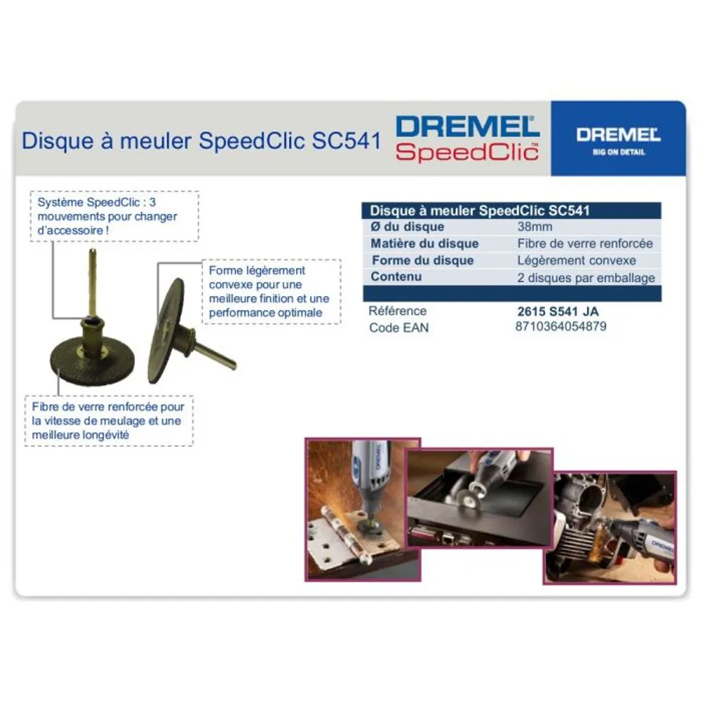 Disco Molatore Professionale Dremel SC541 EZ SpeedClic V 38mm - 20
