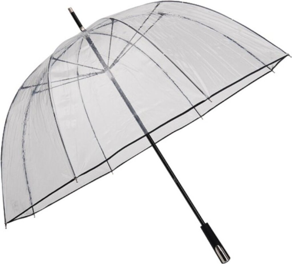 Falcone Kuppelschirm - 111 cm - Transparent Schwarz