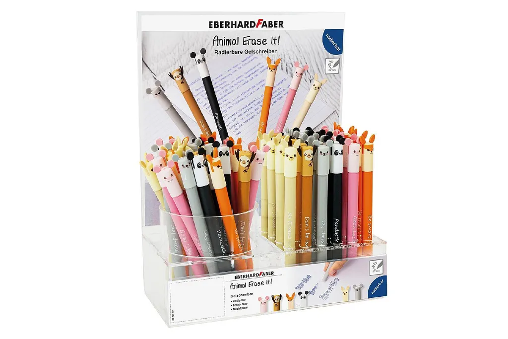 Fournitures scolaires : stylo gel effaçable Animal Erase it ! pack 72