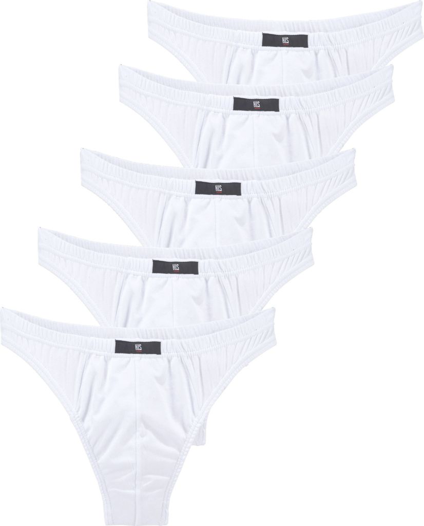 H.I.S. String Herren Unterhose 5 -teilig weiß Größe 8