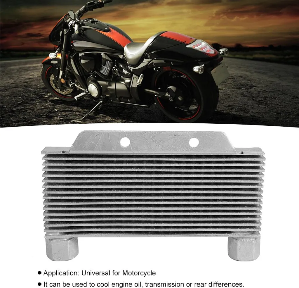 Radiateur d'huile universel pour moto, modèle aluminium à 15 rangées