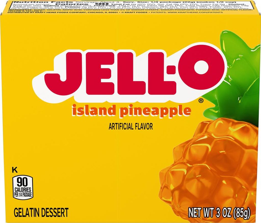 Jell-O Island Pineapple Gelatin Dessert Wackelpudding 85g Produktbild 