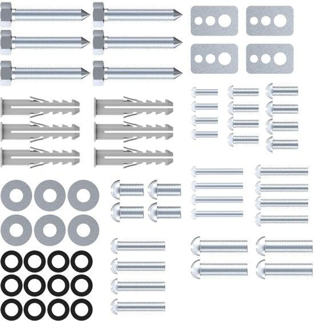 Kit vis VESA universel 66 pièces M4 M8 argenté pour fixer tout écran