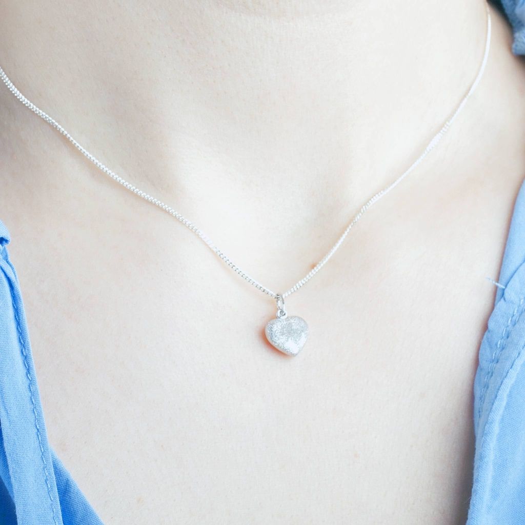 Kette Herz: Anhänger Schmuck Silber 925 mit Diamant Glitzer Anhänger ohne Kette
