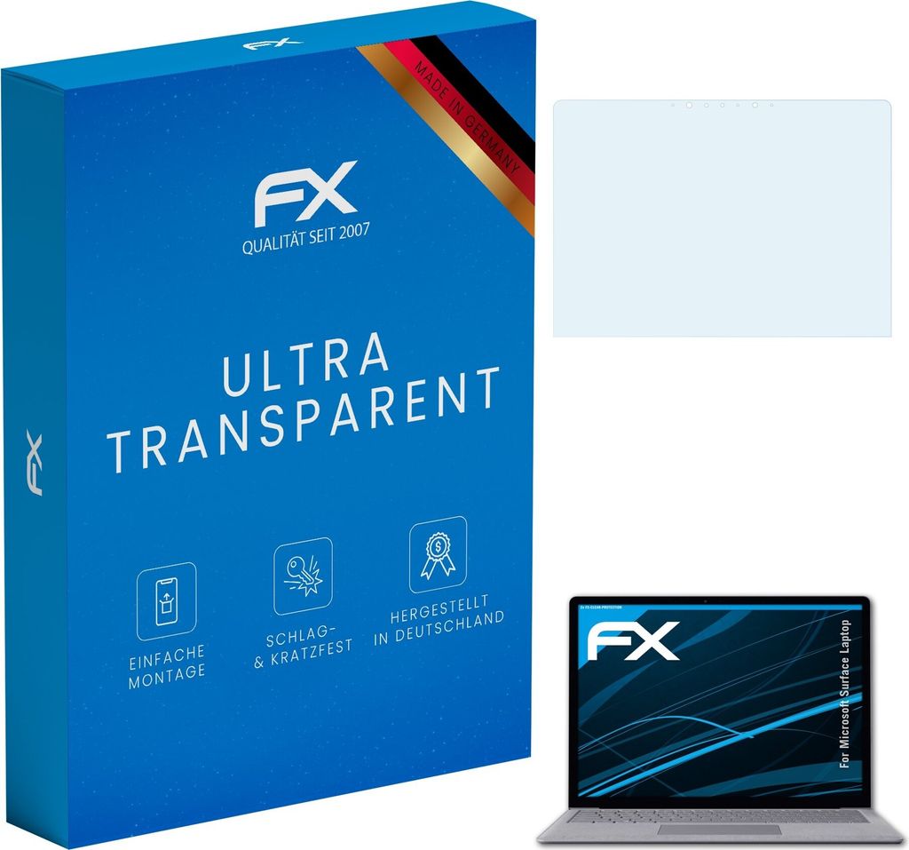 atFoliX FX-Clear 2x Schutzfolie kompatibel mit Microsoft Surface Laptop Displayschutzfolie