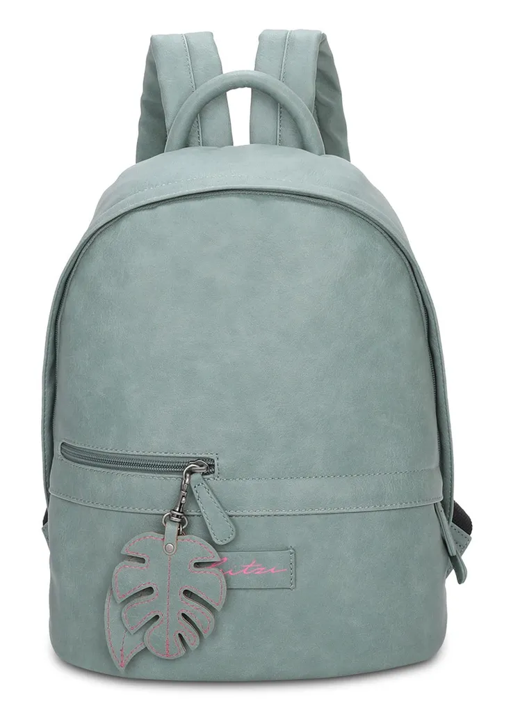 Sac à dos Leaf vert Fritzi aus Preußen Eco Fritzi07 en cuir vegan