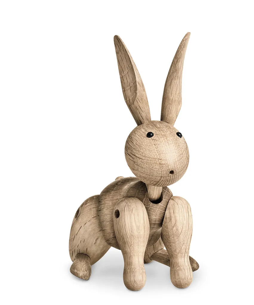Lapin Kay Bojesen H16 cm en bois de chêne naturel - Figurine design