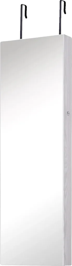 Armoire bijoux LED murale 5 étagères et 2 tiroirs avec verrouillage