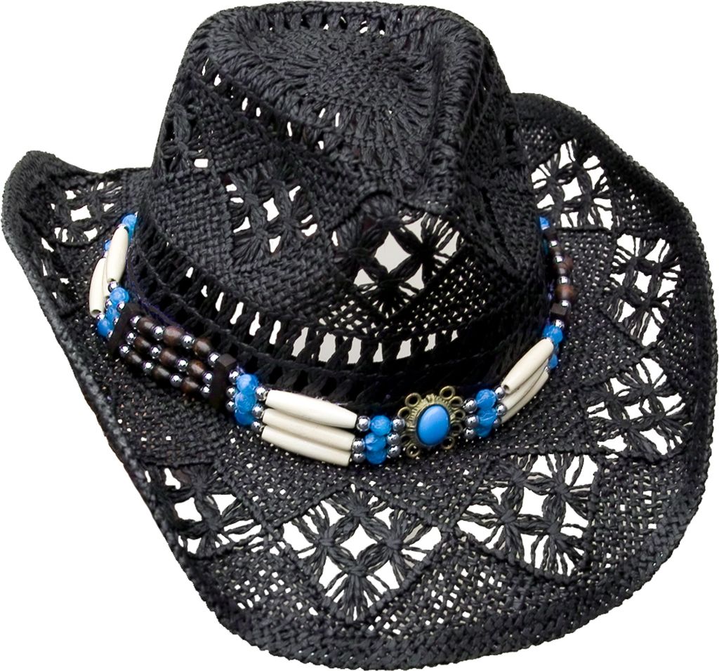 Cowboyhut mit Knochen Hutband - Westernhut - Hut Gr. 52-59 Produktbild 