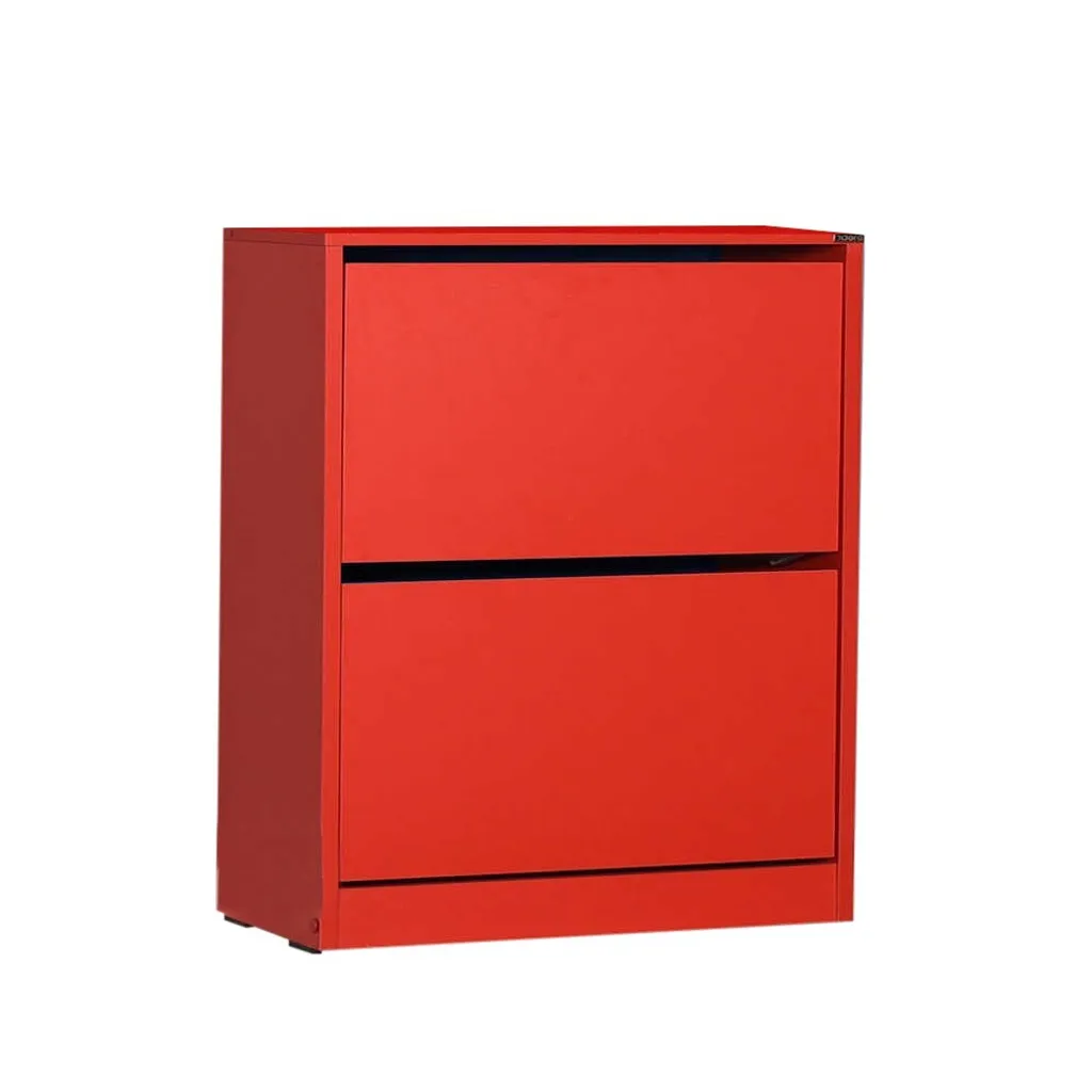 Rangement Chaussures d'Entrée Rouge Compact pour Gagner de la Place 73cm