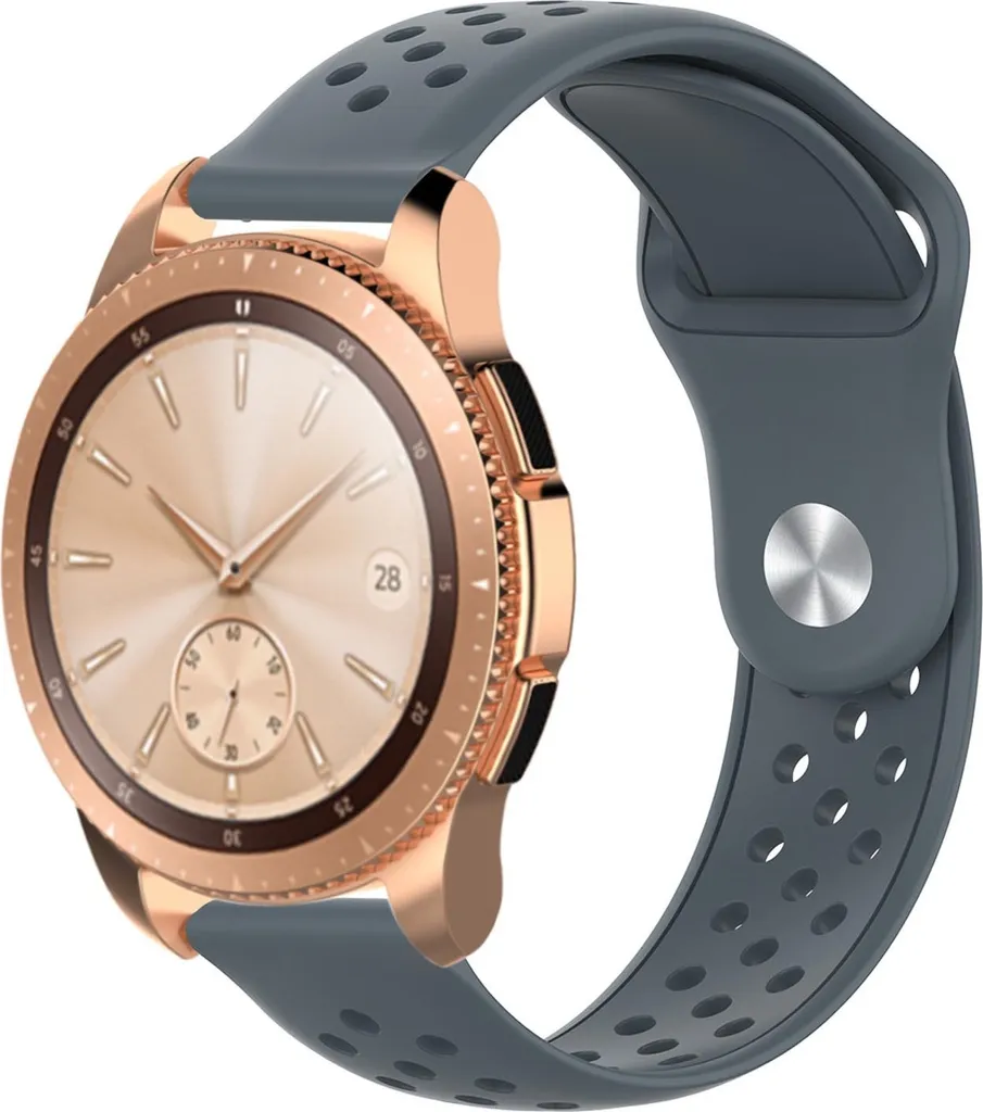 Cinturino Silicone Samsung Gear S2 Classic Active 2 Grigio Atossico