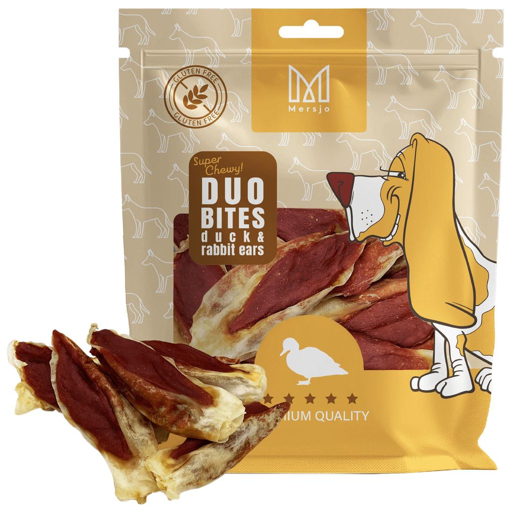 Duo Flavors Hundeleckerli - Ente mit Kaninchenohr Mersjo Produktbild 