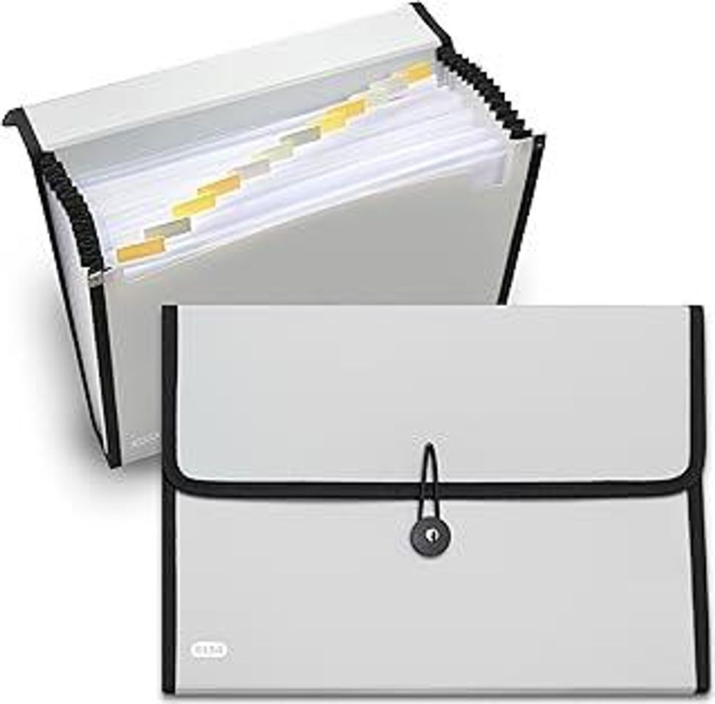 Elba Dokumentenmappe A4, Fächermappe - Hellgrau