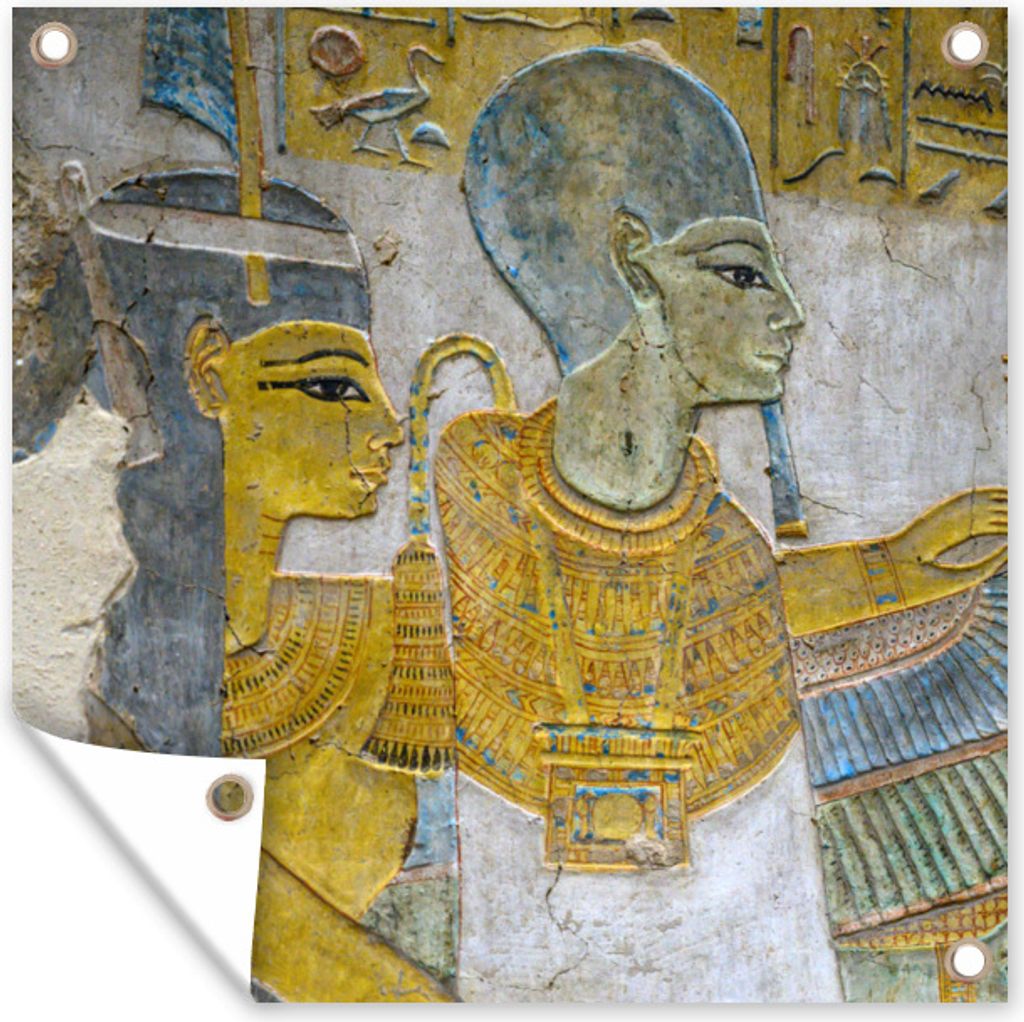 MuchoWow 50x50 cm Outdoor-Poster Gartendeko Sichtschutz Garten Poster für den Garten Ägypten - Wand - Gemälde