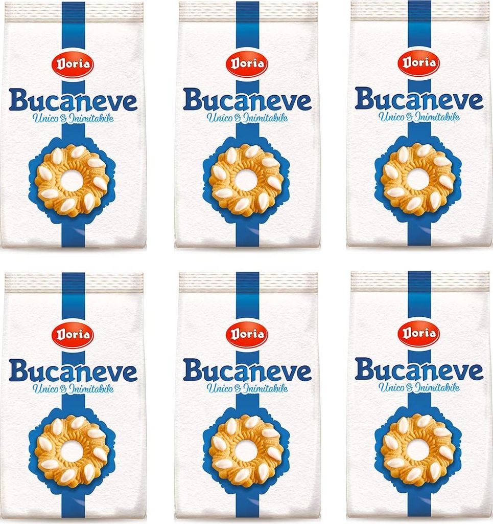 6x Doria Kekse Bucaneve Butterkeks kekse mit Zucker 400g Produktbild 