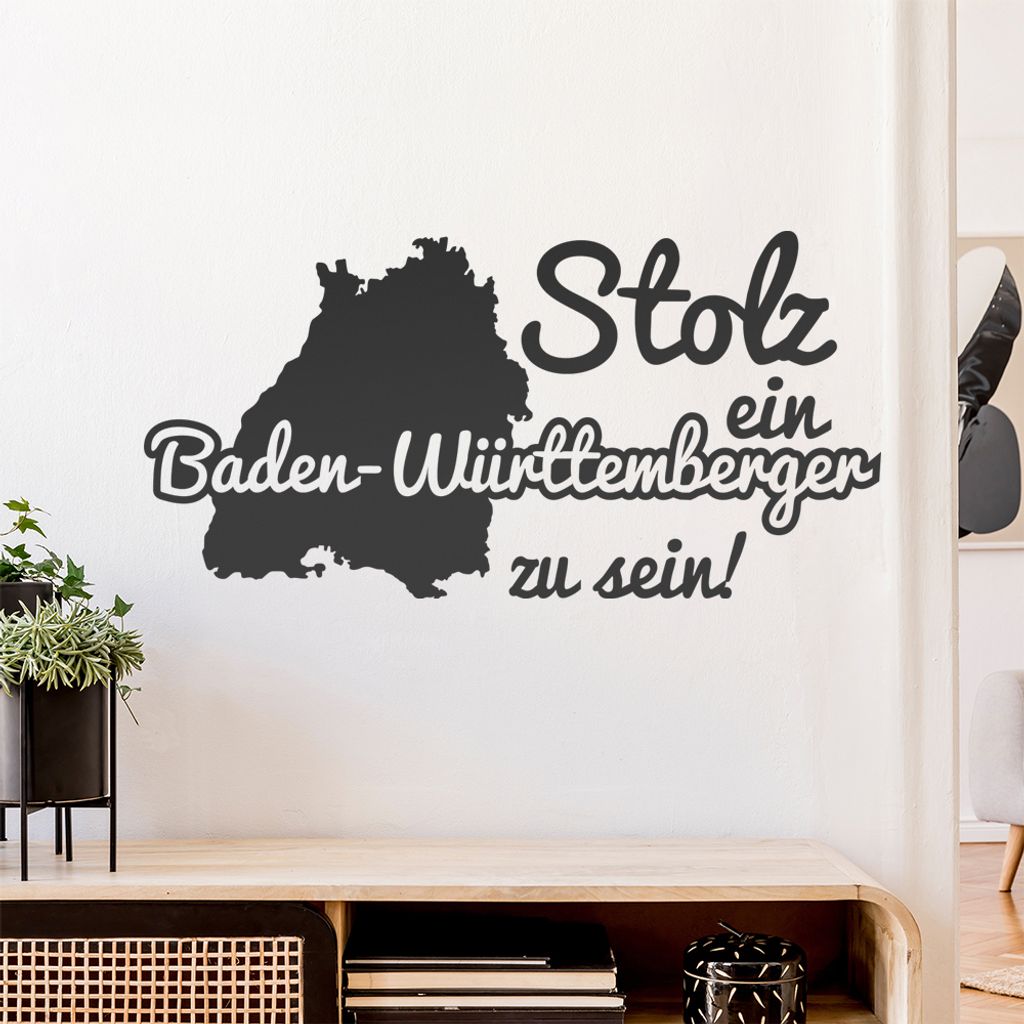 Baden-Württemberger Stolz Wandtattoo Wandaufkleber Wall Sticker - Dekoration, Küche, Wohnzimmer, Schlafzimmer, Badezimmer