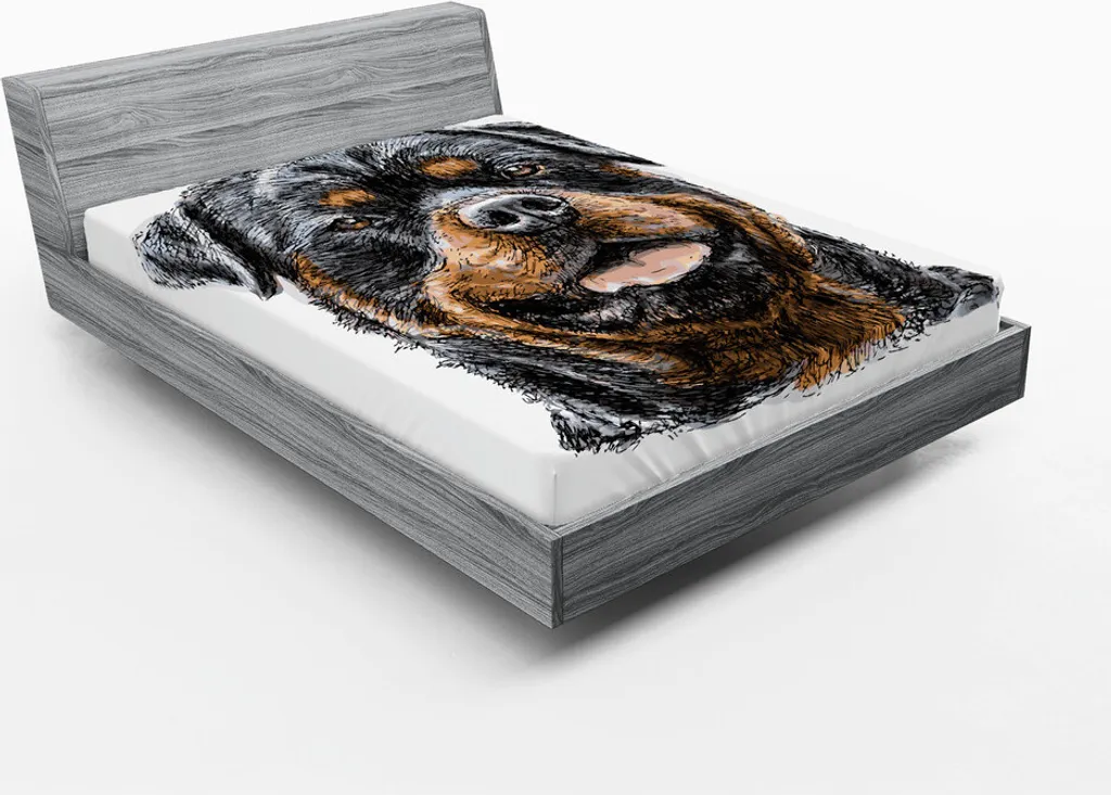 Lenzuolo Sotto con Angoli Rottweiler ABAKUHAUS 180x200 No Stiro