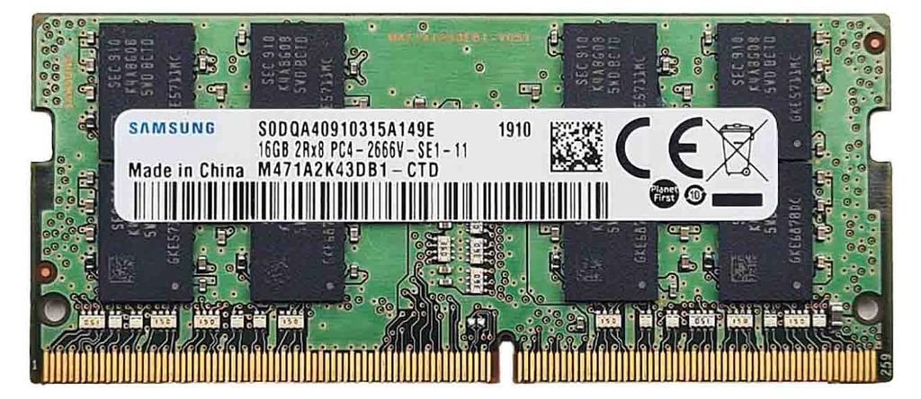 Samsung M471A2K43DB1-CTD, 16 GB, 2 x 8 GB, DDR4, 2666 MHz, Produktbild 