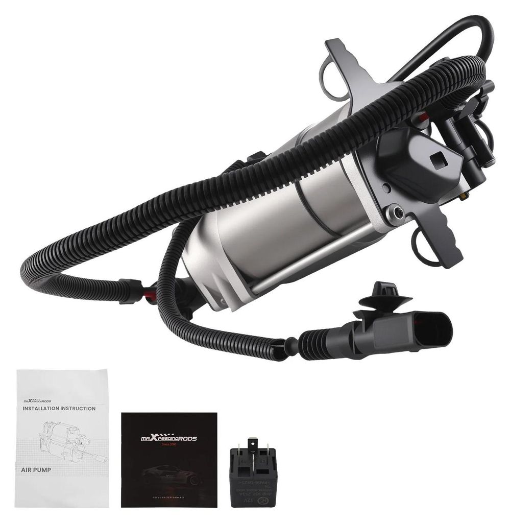 Kompressor Luftfederung Auto - Luftfederungspumpe 4E0616007 - Für 6/8-Zylinder Motor - Mit Relais - Ersatz Kompressor