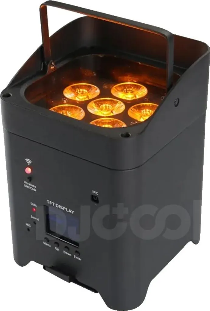Projecteur de scène LED Par RGBWA+UV avec DMX sans fil et coque blanche