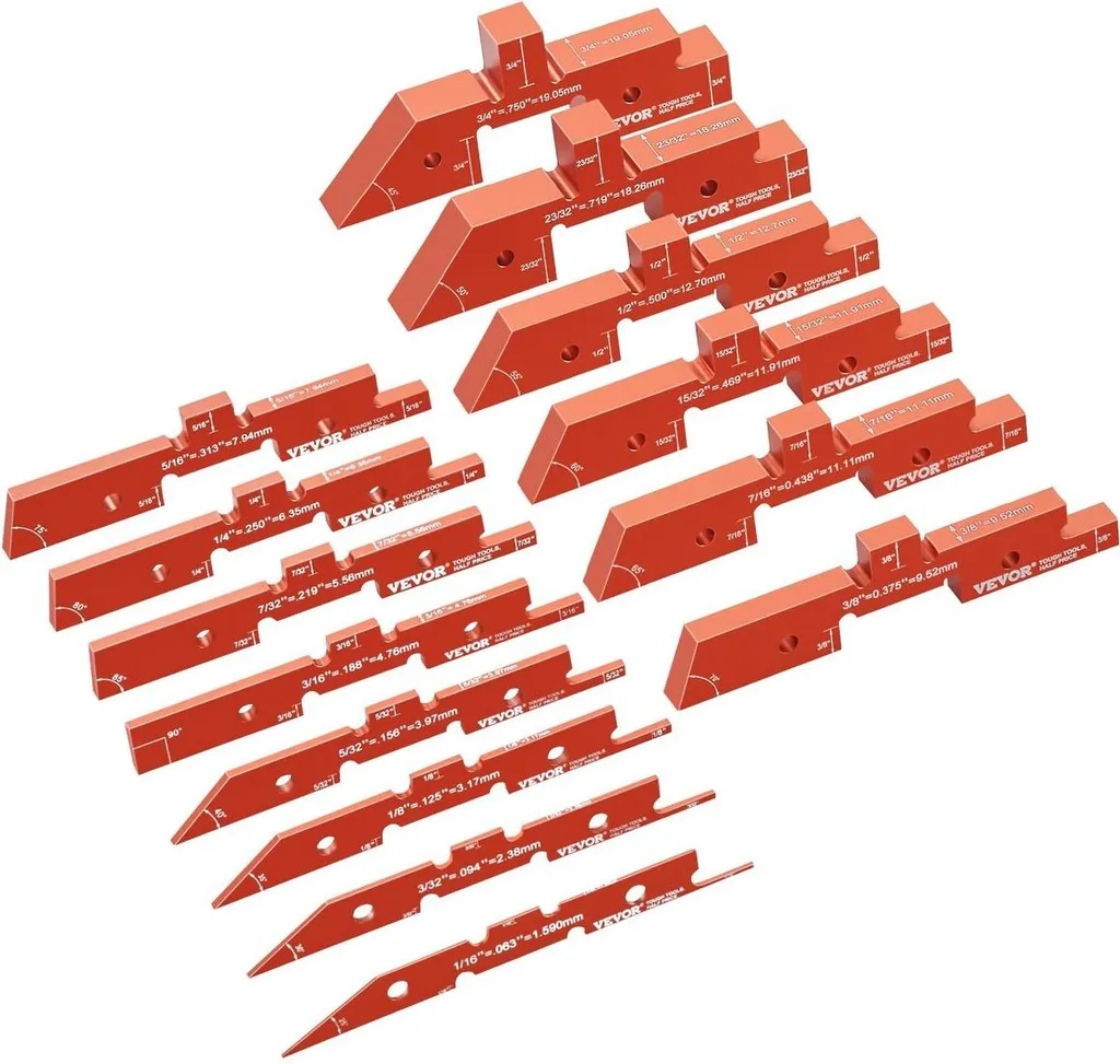 Blocs de réglage 14 pièces en aluminium pour table de toupie précise