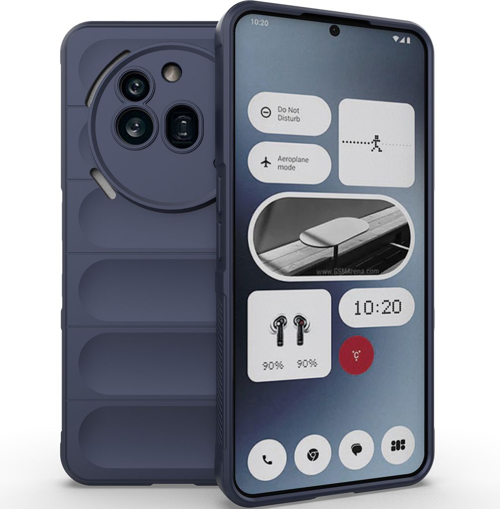 Handyhülle für Nothing Phone 3A Pro Weich TPU Silikon Stossfest Anti-rutsch Hülle Dunkelblau