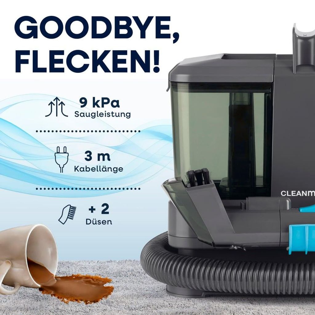 CLEANmaxx Polster Teppichreiniger Waschsauger tragbar