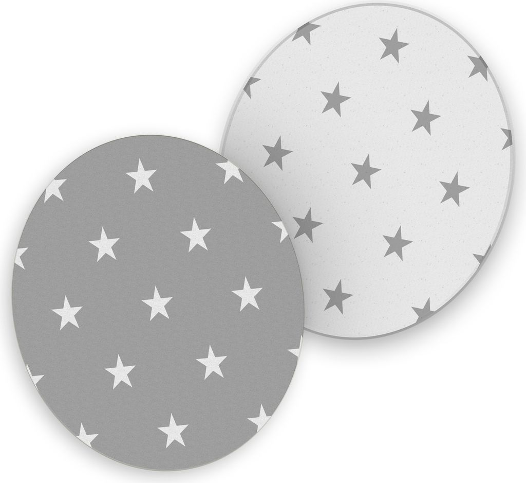 itenga 40x Bierdeckel Sterne I Grau Weiß I Untersetzer Weihnachten I 10,7cm