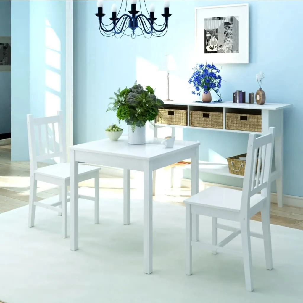 Petit ensemble de table et chaises blanche pour studio et petite cuisine