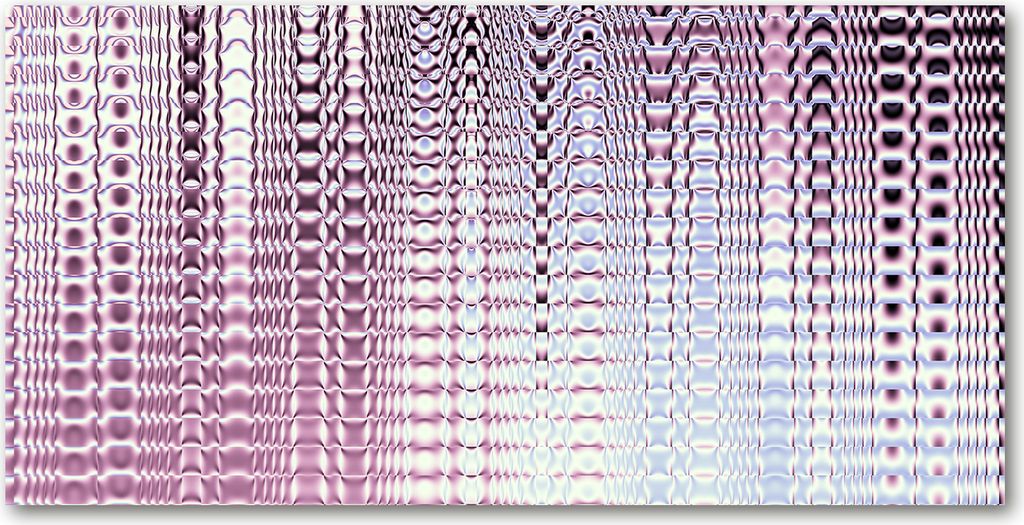 Tulup Glas-Bild - 100x50 -Wandkunst - Wandbild hinter gehärtetem Sicherheitsglas - Kunst: modern & klassisch - Fraktale Grafiken - Silber