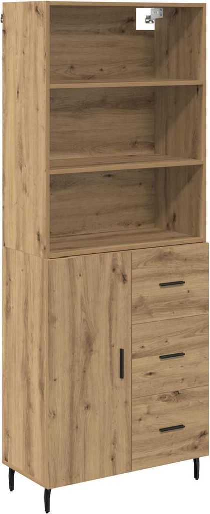 Highboard mit Schubladen Artisan-Eiche 69,5 x 34 x 180 cm
