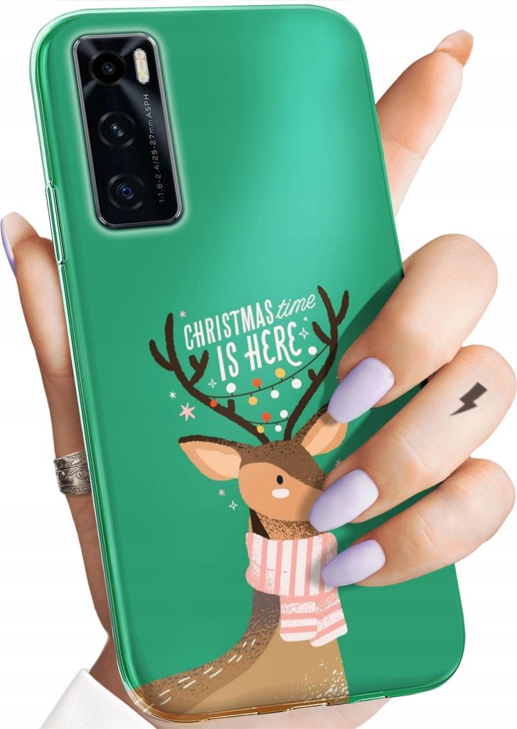 Bunt Hülle für VIVO Y70 Schutzhülle Handyhülle Handy TPU Silikon Case Slim Cover Case Weihnachten Rudolf
