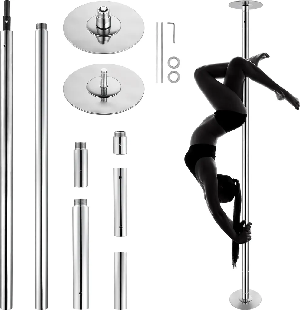 SucceBuy Barre de Danse Pole Dance 45mm en Acier Inox pour Entraînement