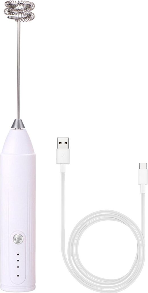 Elektrischer Milchaufschäumer, Edelstahl, Hand-Milchmixer, wiederaufladbarer Kaffee-Schneebesen, Schneebesen, Küchenwerkzeug