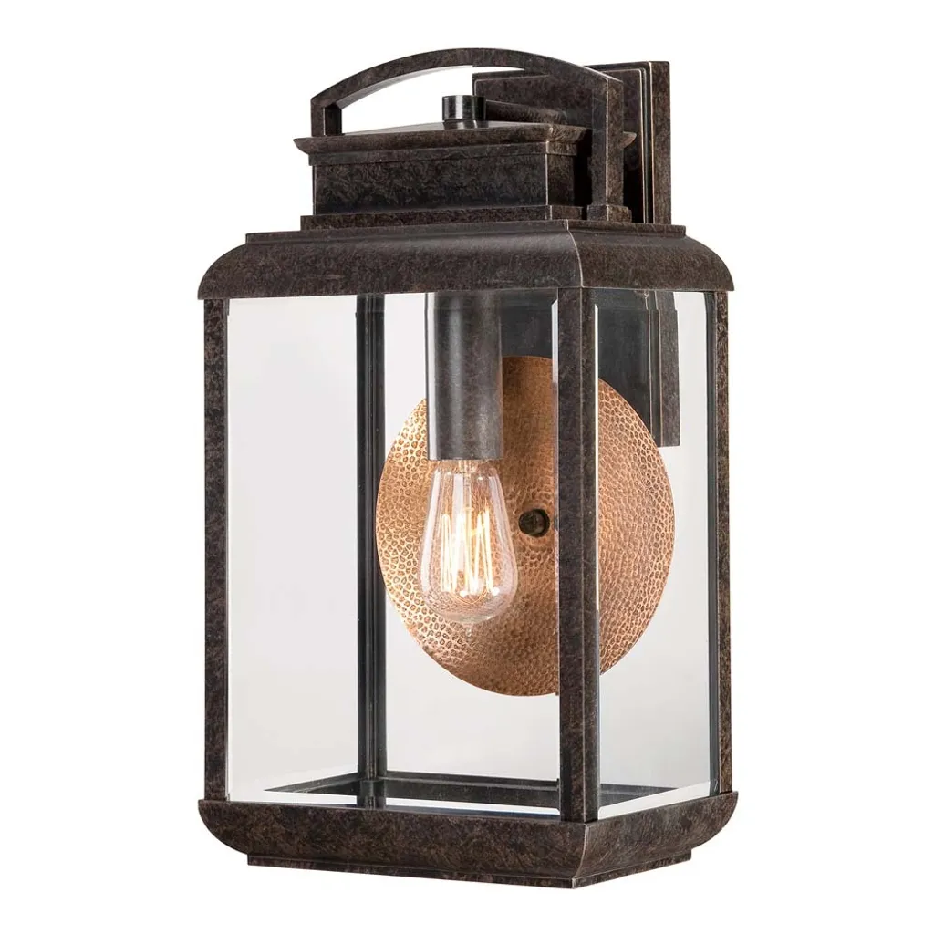 Applique d'extérieur pour terrasse et jardin Byron Quoizel Bronze E27
