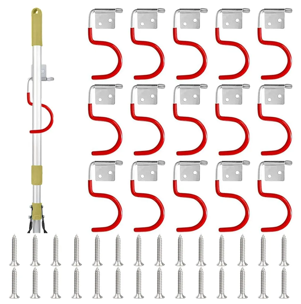 Support mural pour outils de jardin et balais, idéal garage et abri 30 vis