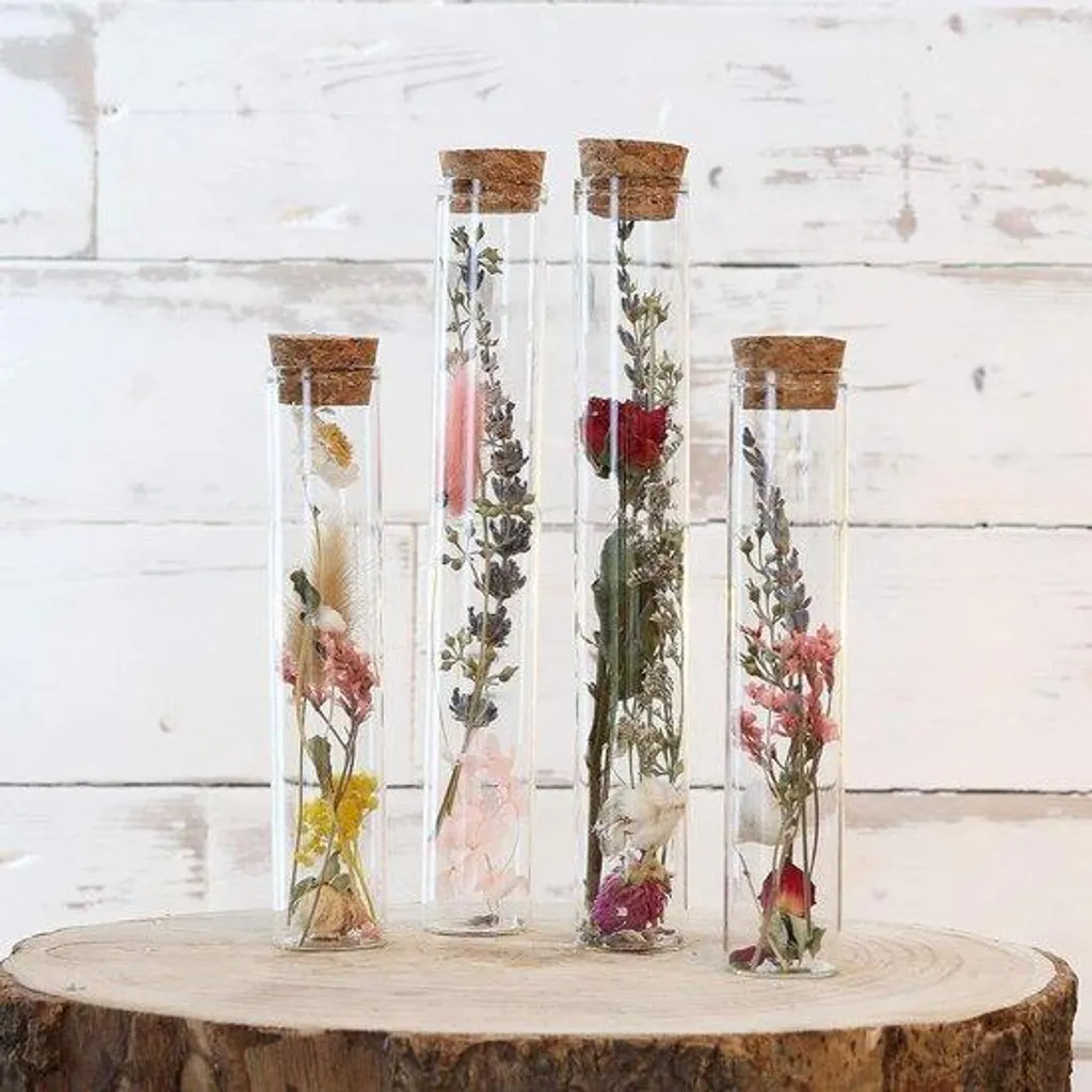 Fleurs Séchées Allecto Multicolores Lot de 4 pour Décoration de Table