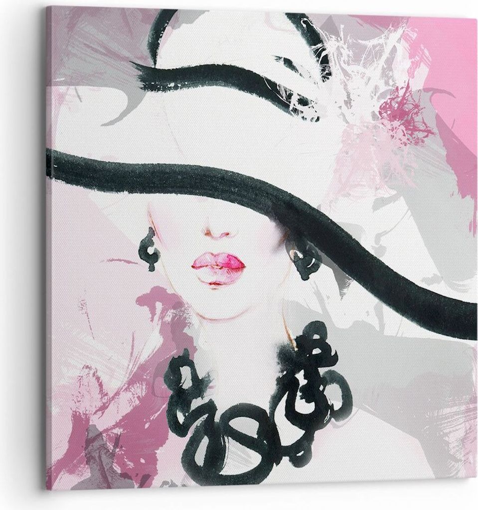 Bild auf Leinwand - Leinwandbild - Frau Abstraktion - 70x70cm - Wand Bild - Wanddeko - Wandbilder - Leinwanddruck - Bilder - Kunstdruck - Wanddekor...