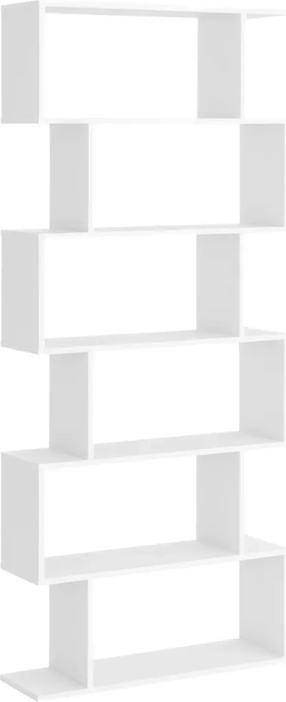 Étagère de salle de bain murale blanche 6 niveaux - 80 x 23 x 192 cm