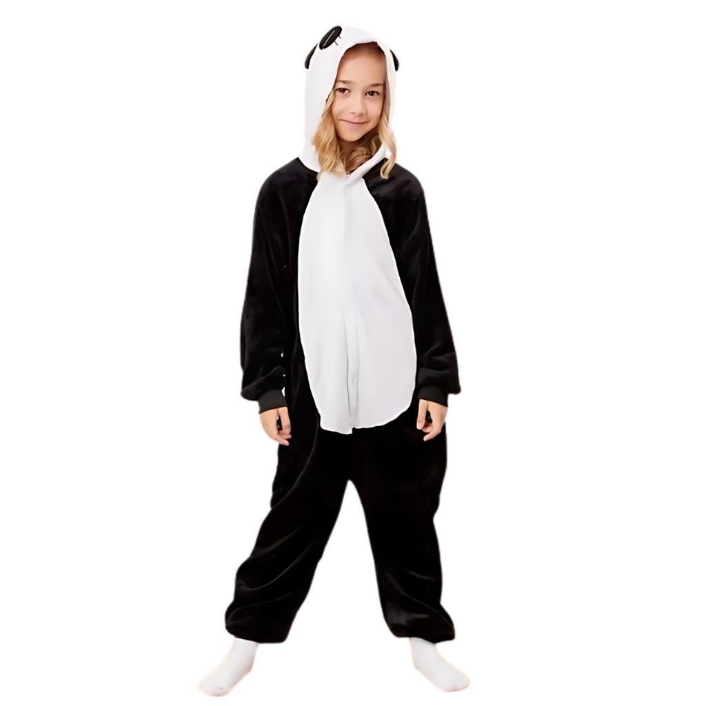 Onesie Kigurumi Pyjama Kostüm für Kinder Panda 128 Produktbild 7
