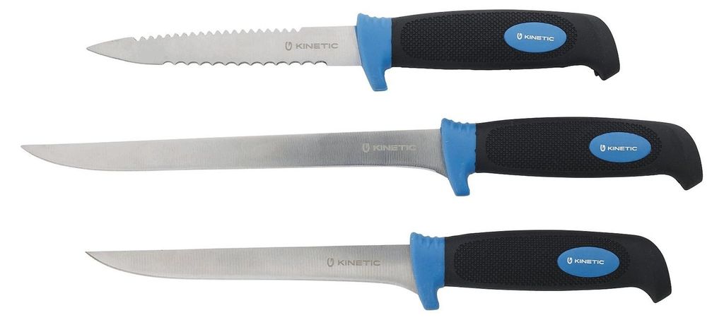 Kinetic Ss Filleting Knife Set Black/Blue - 4-teiliges Filetierset